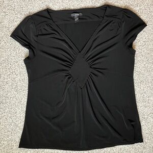 XL Black Cap Sleeve Top